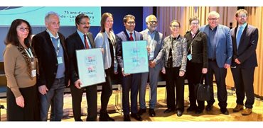 Special block commemorates     75 years friendship between Luxembourg and India