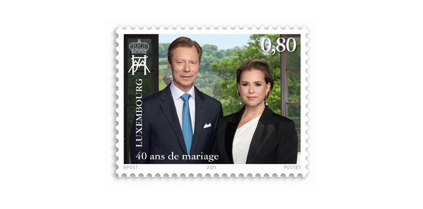 Sonderbriefmarke 40. Hochzeitstag des großherzoglichen Paares