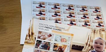 POST Luxembourg fête le 1er anniversaire de S.A.R. le Prince Charles et émet une série de timbres exclusifs.