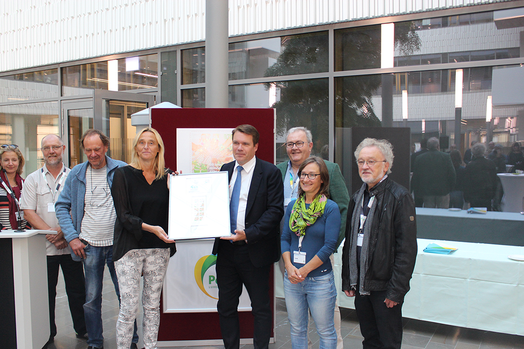 Official delivery of the "50 Joer Mouvement Ecologique" stamp