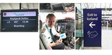 Maiden flight Luxembourg-Iceland by Luxair on May 9th