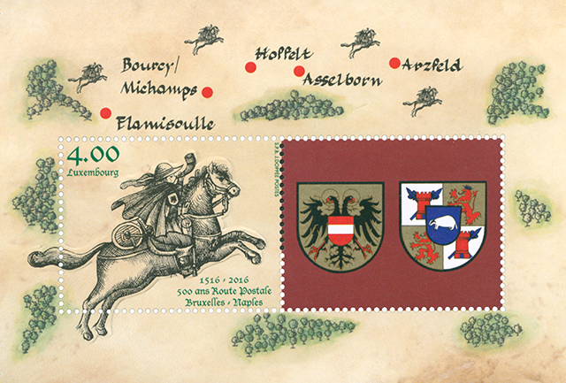 Thurn and Taxis Postal Route, a philatelic event on 18 June in Asselborn (L) and Arzfeld (G).