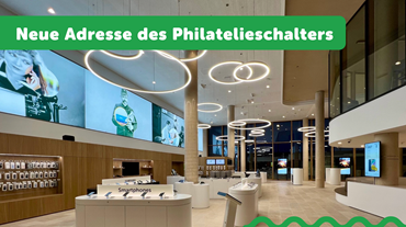 Neue Adresse des Philatelieschalters