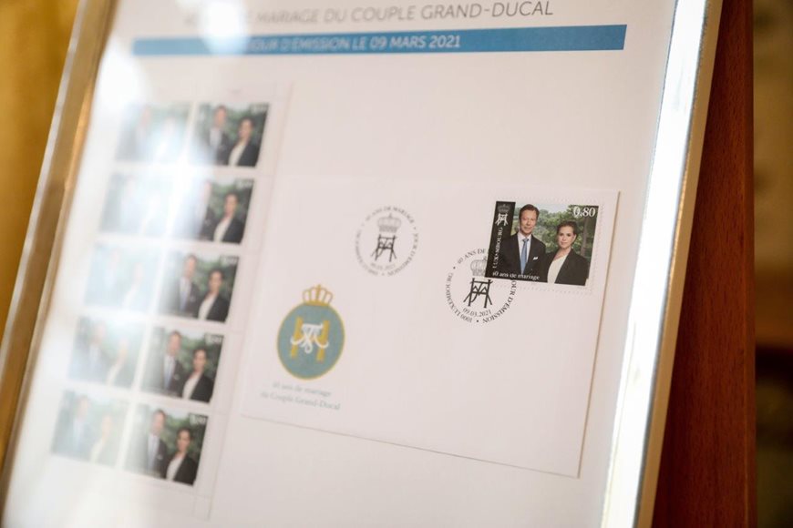 Special stamp "Les 40 ans mariage du couple grand-ducal"