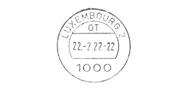 SONDERSTEMPEL 22.-2.22-22