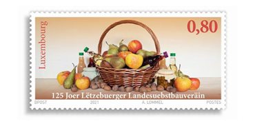 Sonderbriefmarke 125 Jahre „Lëtzebuerger Landesuebstbauveräin“