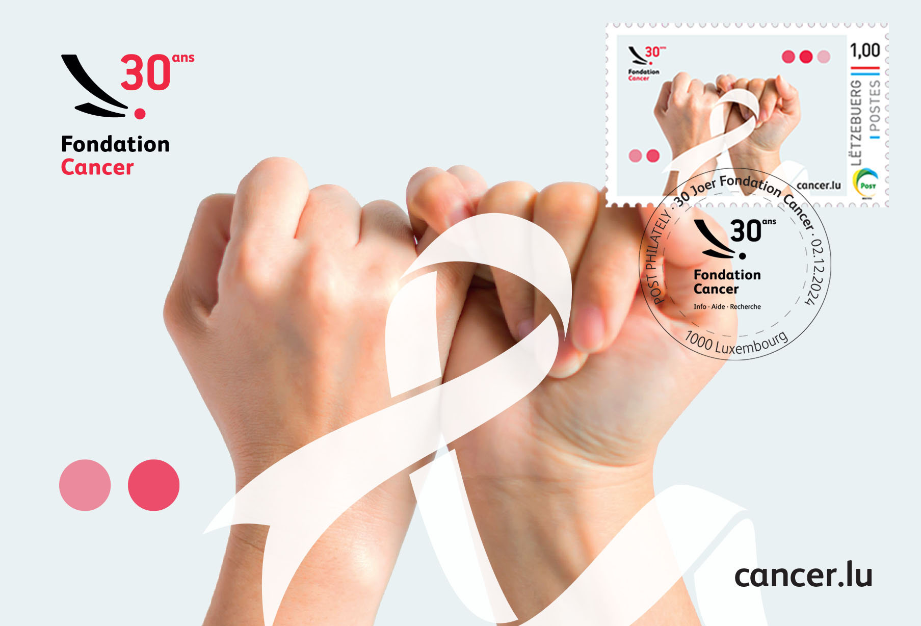 Card+label - 30 years Fondation cancer