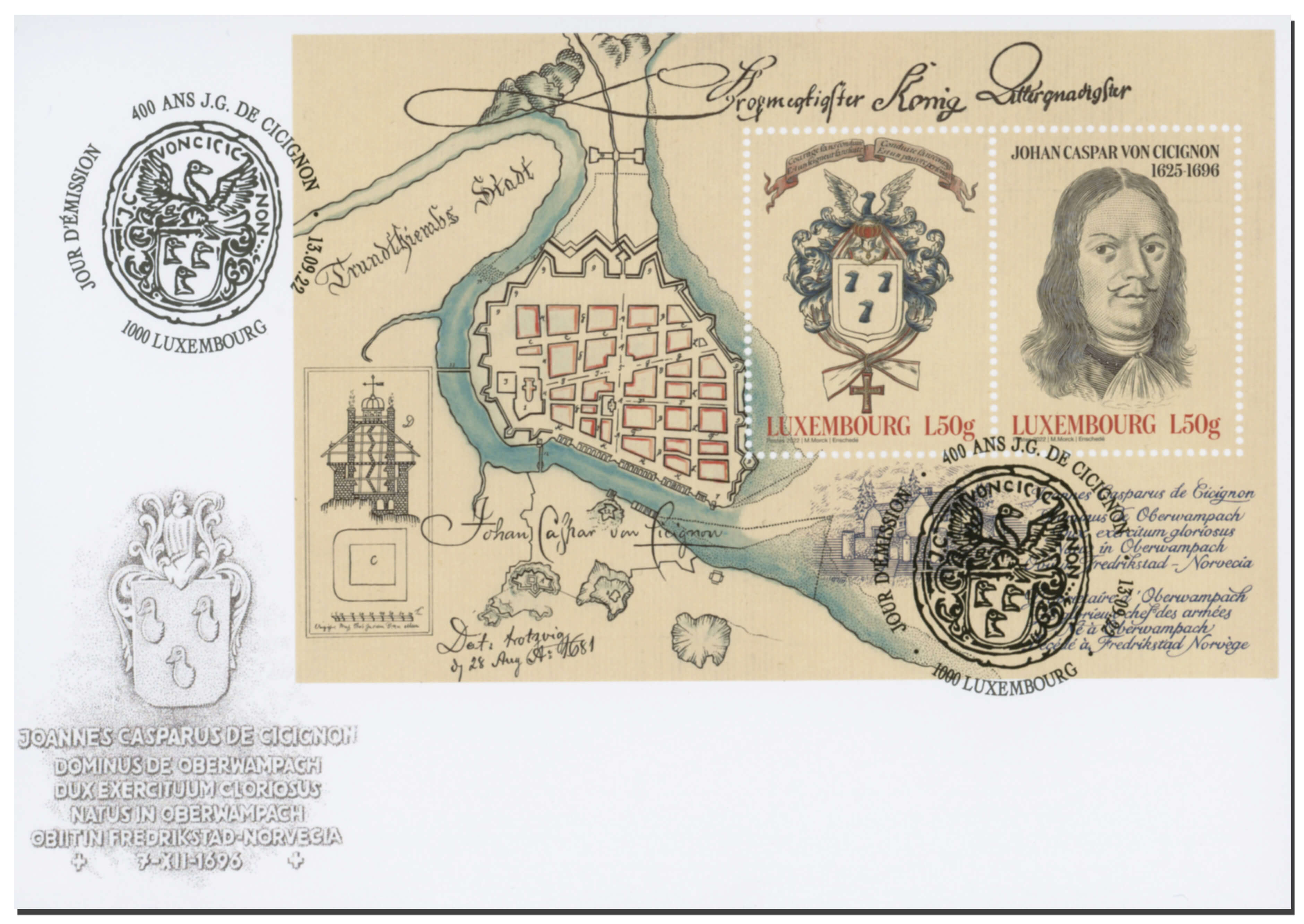 FDC- Bloc 400 years Jean-G. de Cicignon