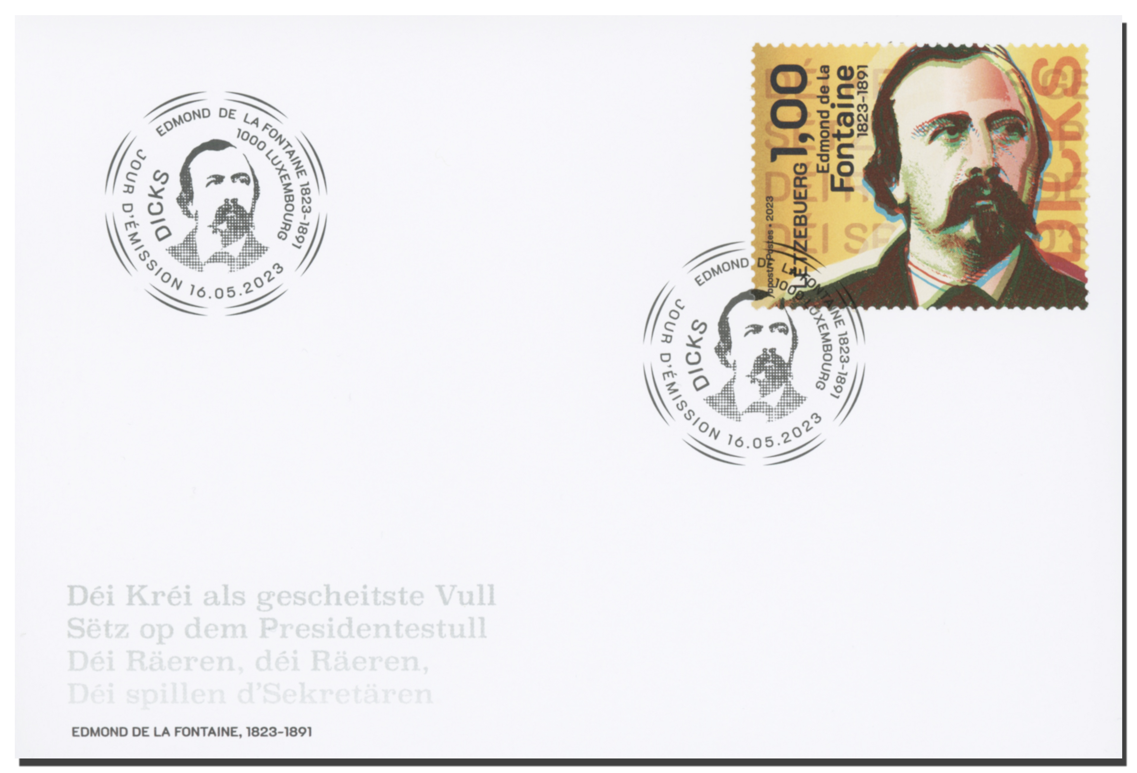 FDC - 200 years Edmond de la Fontaine