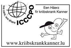 Slogan postmark Een Haerz fir Kriibskrank Kanner