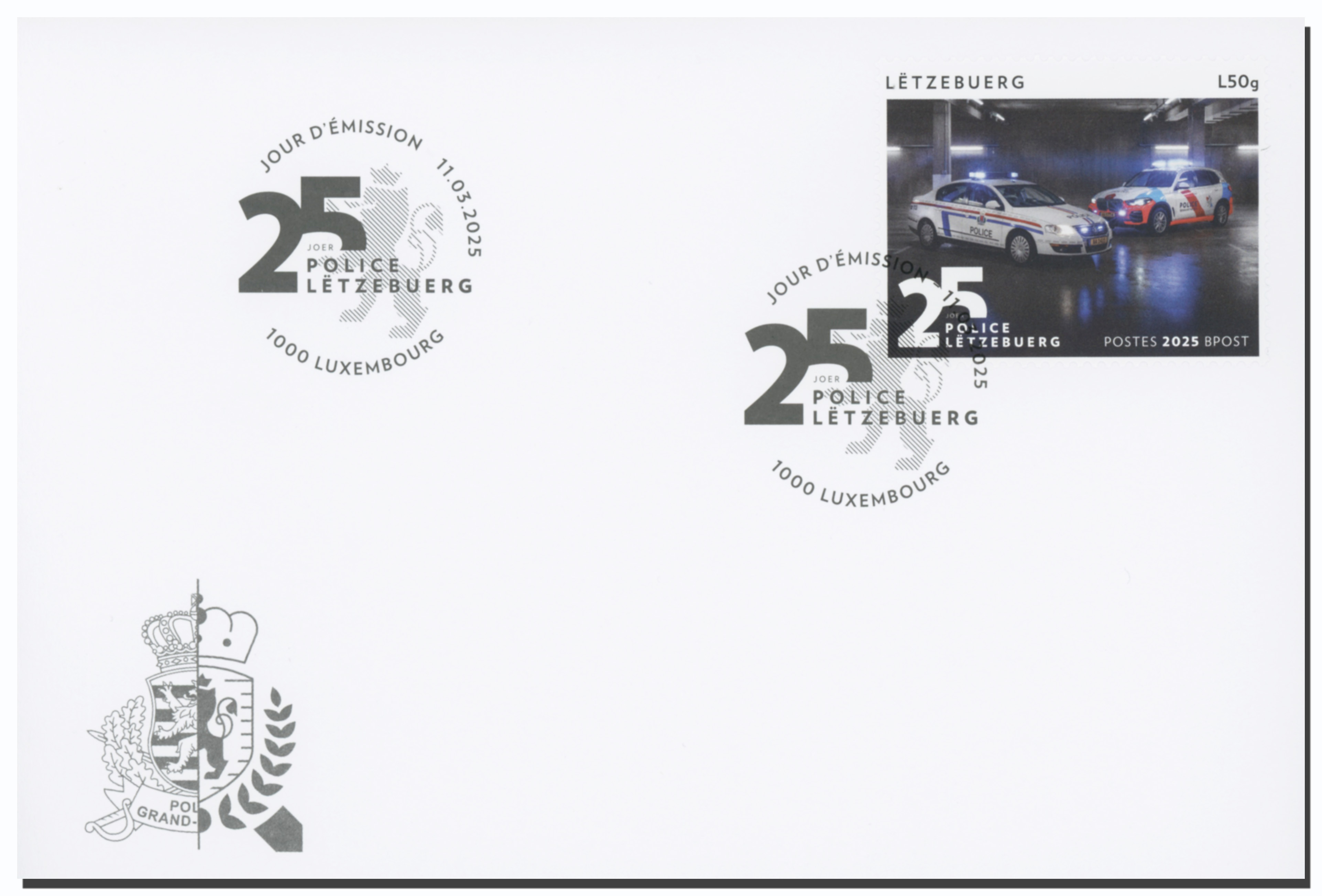 FDC - 25 years Corps de Police Grand-Ducale