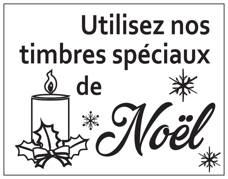 Flammes Utilisez nos timbres spéciaux de Noël (2)