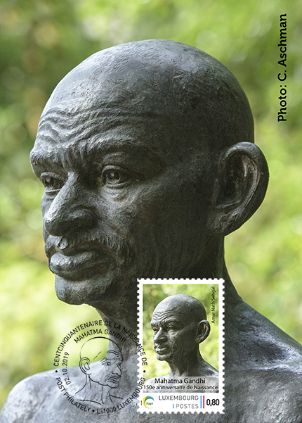 Card "meng.post.lu" - Gandhi 150 ans