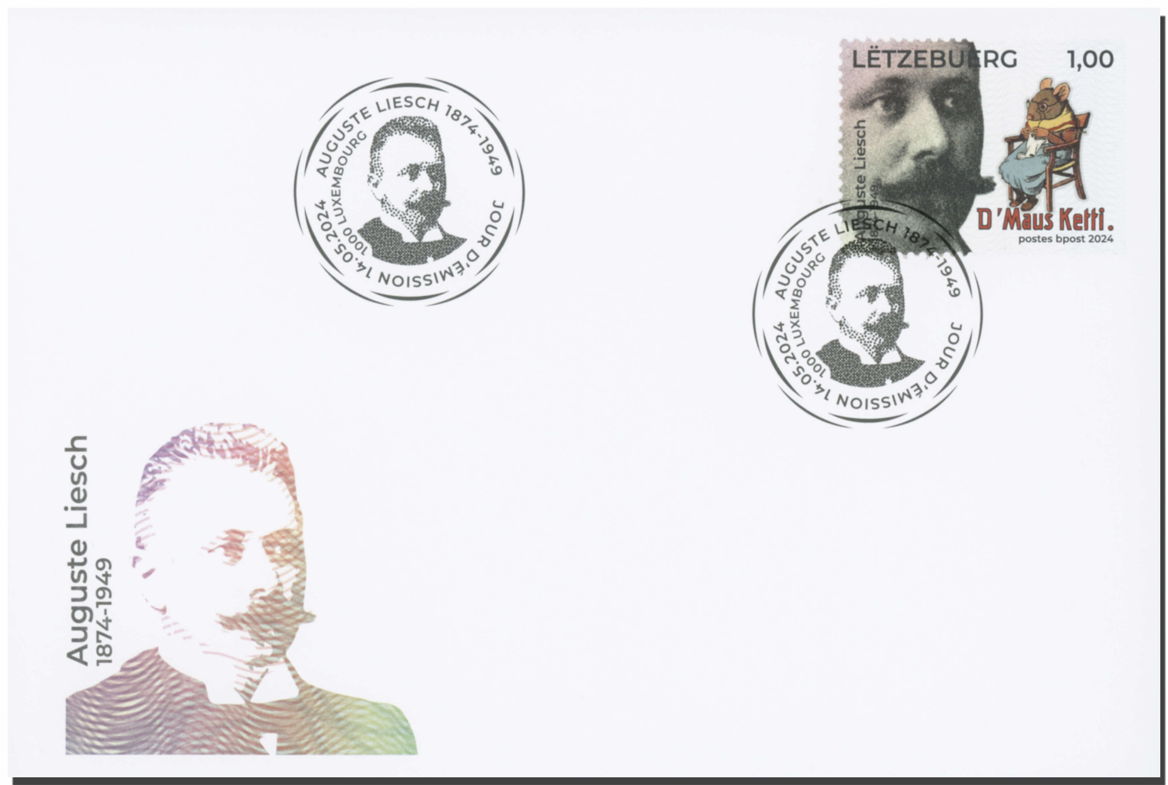 FDC -150th anniversary of Auguste Liesch