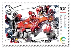 Briefmarke "meng.post.lu" Milanofil 2019