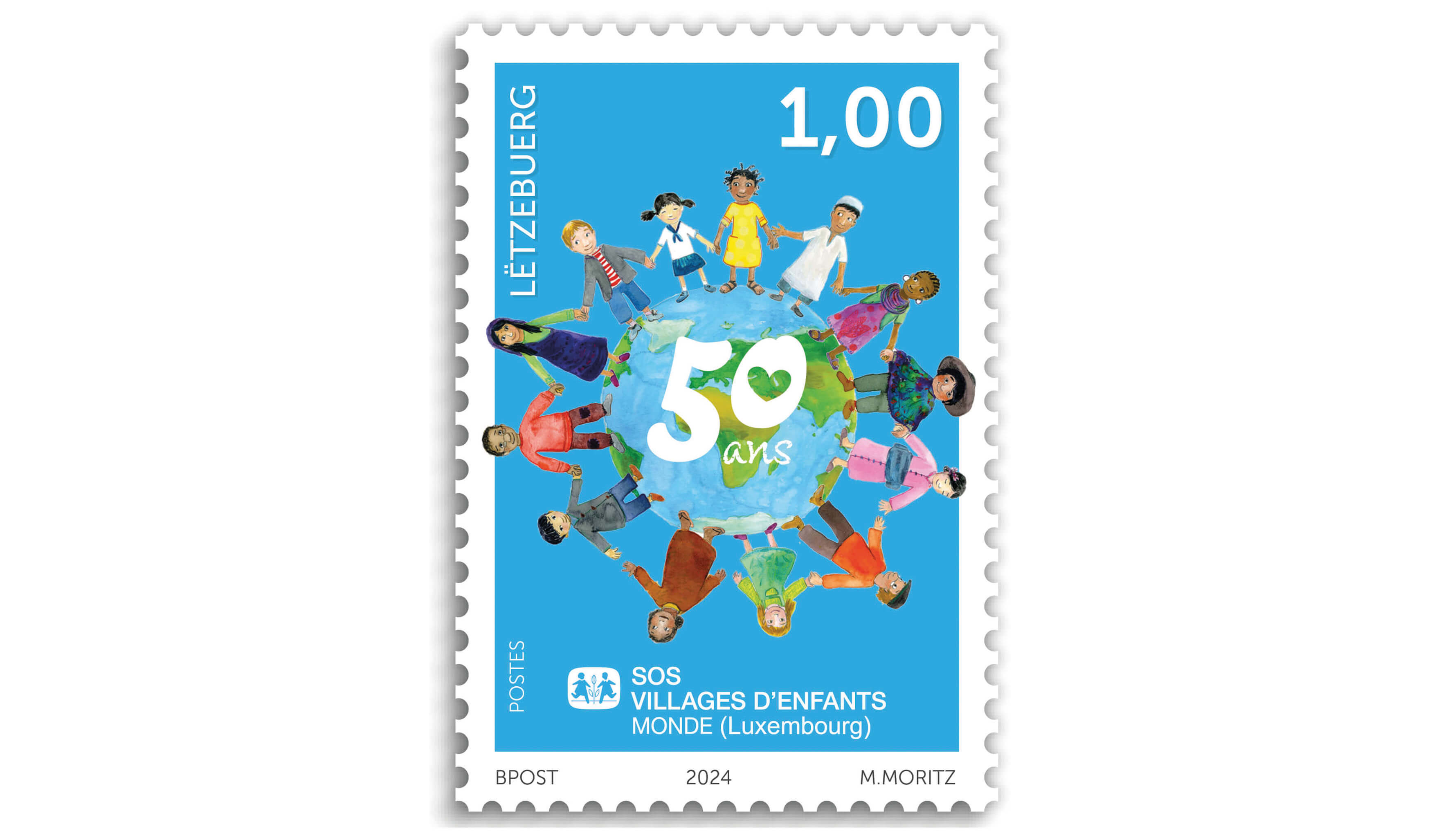 50 ans SOS Villages d'Enfants Monde 1€