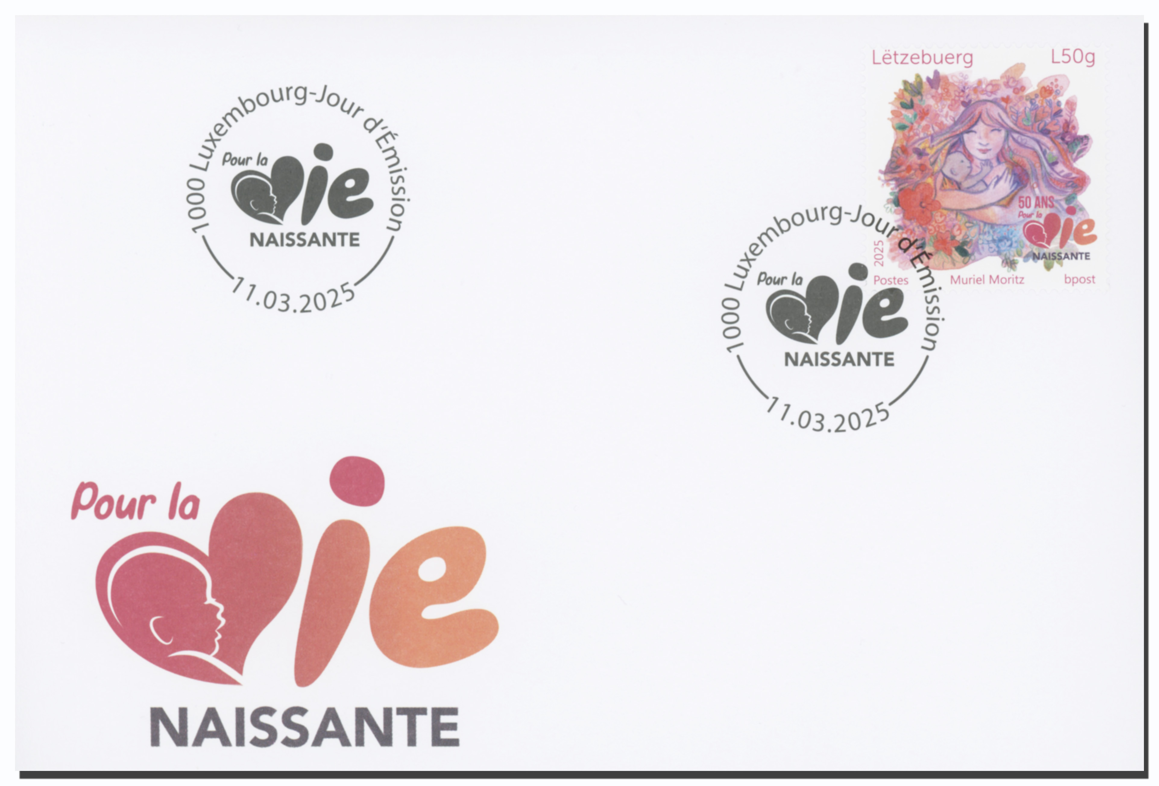 FDC - 50 years "Oeuvre Vie Naissante"