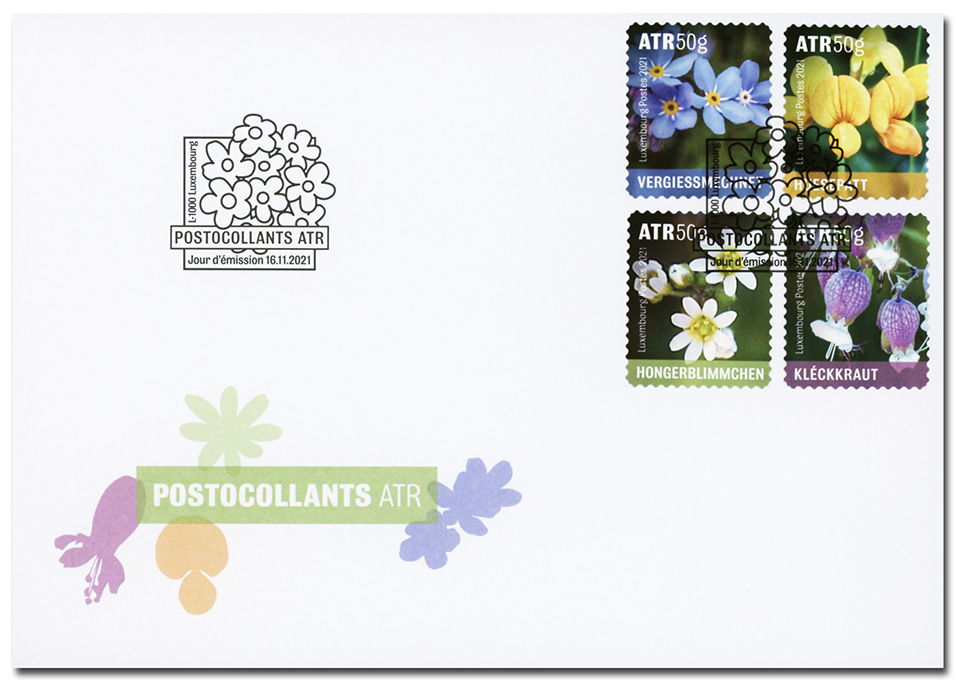 FDC Postocollant 2021 fleurs (ATR)