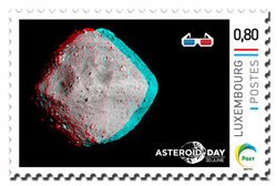 Briefmarke "meng.post.lu" Asteroid Day 2