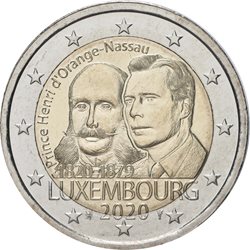 2 euro 200 years Prince Henri O-N